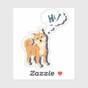 Thoughtful Shiba Inu Sticker