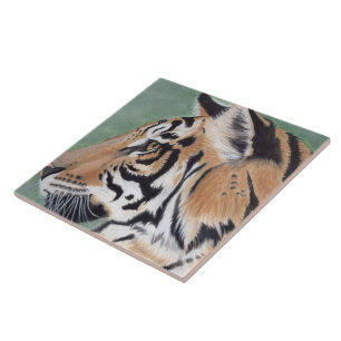 Thoughtful Tiger Wall Tegel Table Trivet Tegeltje