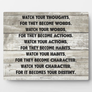 Thoughts Destiny Motivatie Fotoplaat