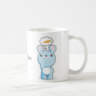 Thoughtul et tasse affamée de lapin