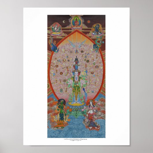Thousand-Armed Avalokiteshvara Poster (Devant)