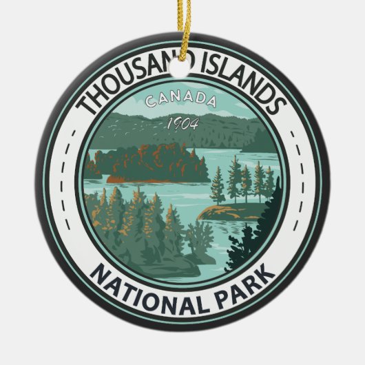Thousand Islands National Park Canada Badge Keramisch Ornament (Voorkant)