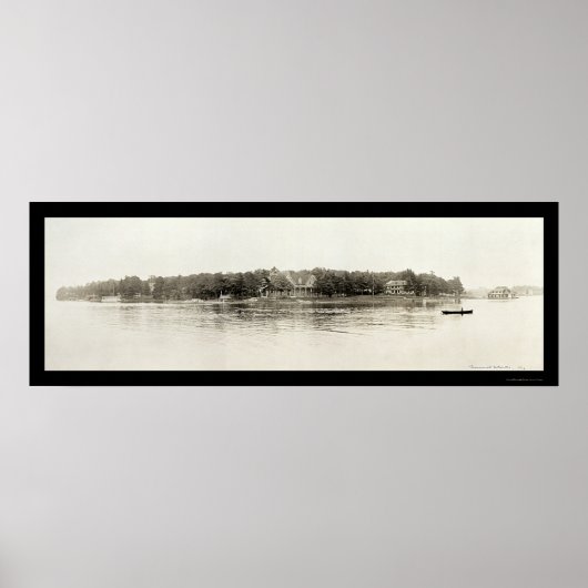 Thousand Islands NY Foto 1909 Poster (Voorkant)
