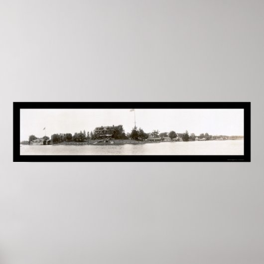 Thousand Islands NY Foto 1912 Poster (Voorkant)