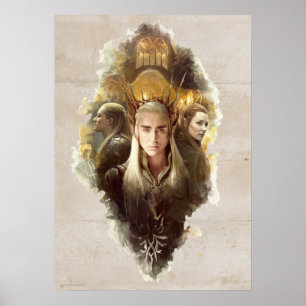Thranduil, LEGOLAS GREENLEAF™ en TAURIEL™ Graphic Poster