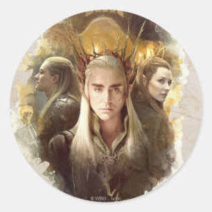 Thranduil, LEGOLAS GREENLEAF™ en TAURIEL™ Graphic Ronde Sticker
