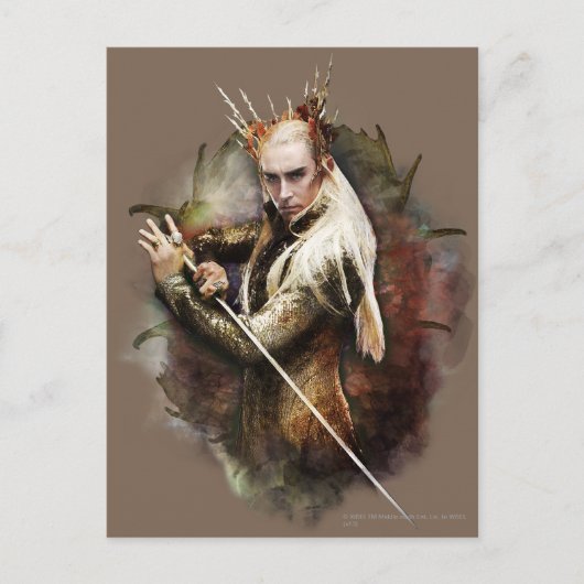 Thranduil met zwaard briefkaart (Voorkant)
