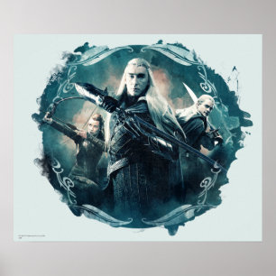 Thranduil, TAURIEL™ en LEGOLAS GREENLEAF™ Graphic Poster
