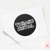 Thrash Metal Ronde Sticker (Envelop)