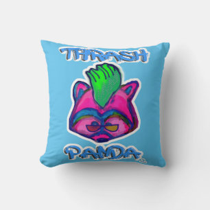 Thrash Panda Epic Punk Racoon Toon Art Kussen