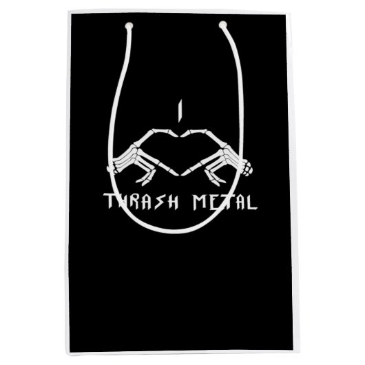 Thrash Skeleton Hands Heart Classic Medium Cadeauzakje (Voorkant)