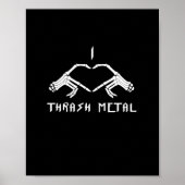 Thrash Skeleton Hands Heart Classic Poster (Voorkant)