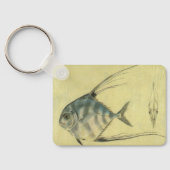  Threadfin Trevally, Afrikaanse Pompano vis Sleutelhanger (Achterkant)