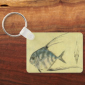  Threadfin Trevally, Afrikaanse Pompano vis Sleutelhanger (Achterkant)