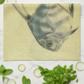 Threadfin Trevally, Afrikaanse Pompano vis Theedoek (Gevouwen)