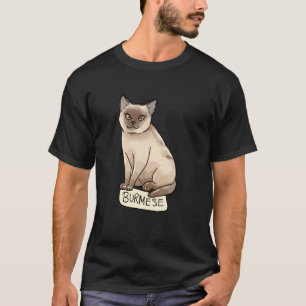 Threadless Aidadaism Burmese kattenras grafisch T-shirt