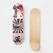 "Three3Three" Blood Script Deck Skateboard (Voorkant)