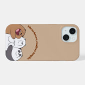 Three Bears Hug Phone Case iPhone 15 Hoesje (Achterkant horizontaal)