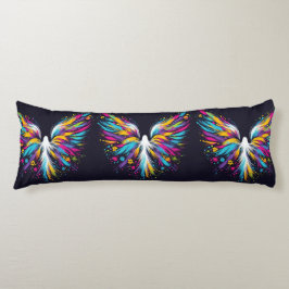 Three Beautiful Angel On the Back and Front of a Lichaamskussen