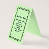 Three Black Cat Musician Bladmuziek Groen Visitekaartjes (Achterkant)