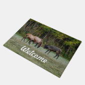 Three Bull Elk Welkom Doormat Deurmat (Schuin)