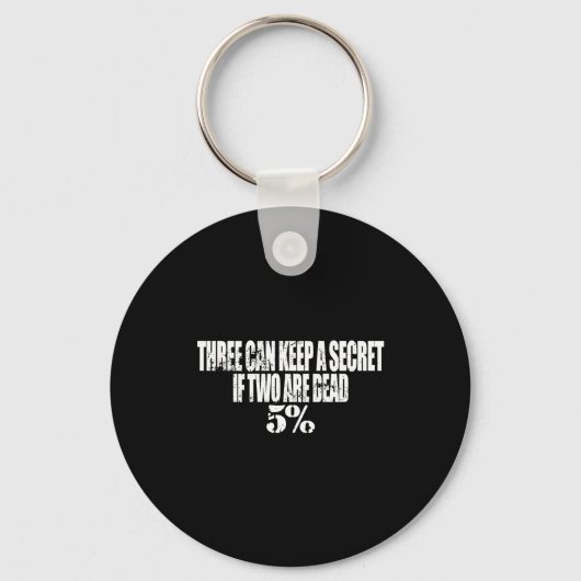 Three Can Keep A Secret If Two Are Dead 50% Funny Sleutelhanger (Voorkant)