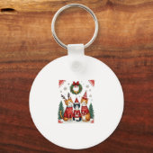 Three Cat Funny Christmas Cat Ugly Xmas Sweater Me Sleutelhanger (Voorkant)