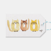 Three Cats Cadeaulabel (Voorkant (Horizontaal))