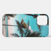 Three coconut trees on seashore Case-Mate iPhone case (Achterkant (horizontaal))