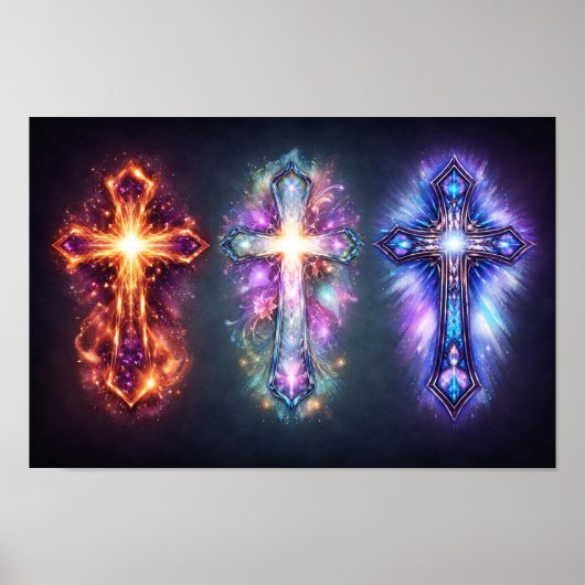 Three Cross Art Poster (Voorkant)