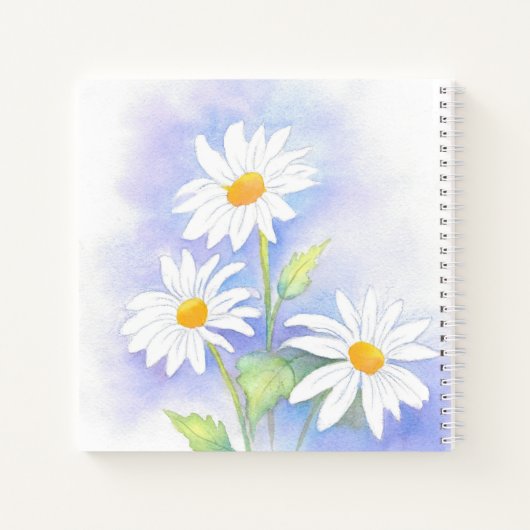 "Three Daisies" Waterverf Notitieboek (Achterkant)