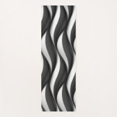 Three Dimensional Black and White Wave Pattern Yogamat (Voorkant)