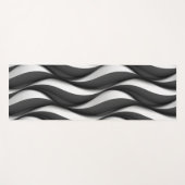 Three Dimensional Black and White Wave Pattern Yogamat (Voorkant (horizontaal))