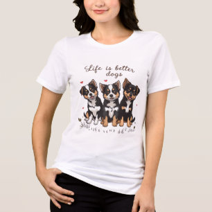 Three dogs we hebben T-shirt. Tri-Blend Shirt