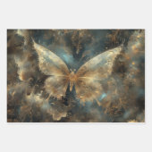 Three dreamy abstract butterflies -  inpakpapier vel (Voorkant 3)
