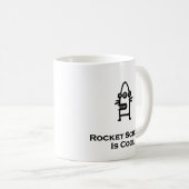 Three Eye Bot Rocket Science is cool Koffiemok (Voorkant rechts)