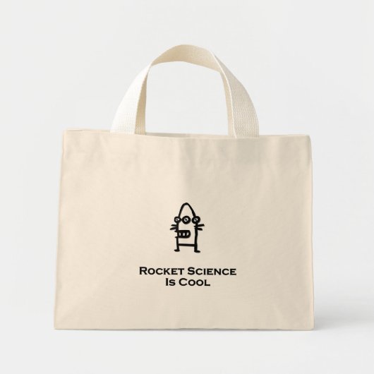 Three Eye Bot Rocket Science is cool Mini Tote Bag (Voorkant)