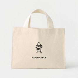 Three Eye Bot Schattig Mini Tote Bag