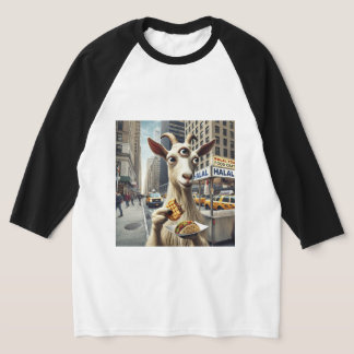 Three Eyed Goat eet Halal in New York T-shirt