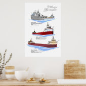 Three famous wrecks history poster (Keuken)