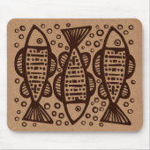 Three Fish - Kartonnen Doos Tekst Muismat (Voorkant)