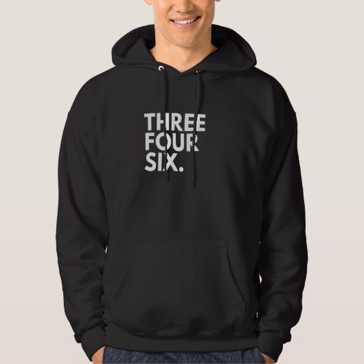 THREE FOUR SIX Area Code 346 Houston TX Texas USA Hoodie (Voorkant)