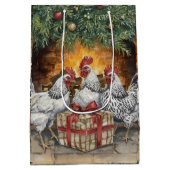 Three French hens Gift bag Medium Cadeauzakje (Achterkant)