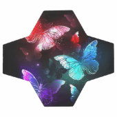 Three Glowing Butterflies on night background (Plat)