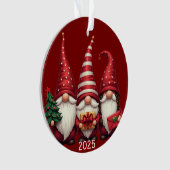 Three Gnomes 2025 Christmas  Ornament (voorkant)