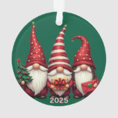 Three Gnomes 2025 Christmas  Ornament (achterkant)