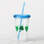 Three Green Shamrock Trinity Acryl Drinkbeker (Achterkant)