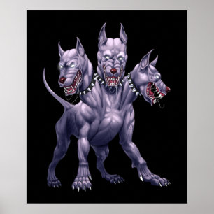 Three Headed Dog Cerberus Poster