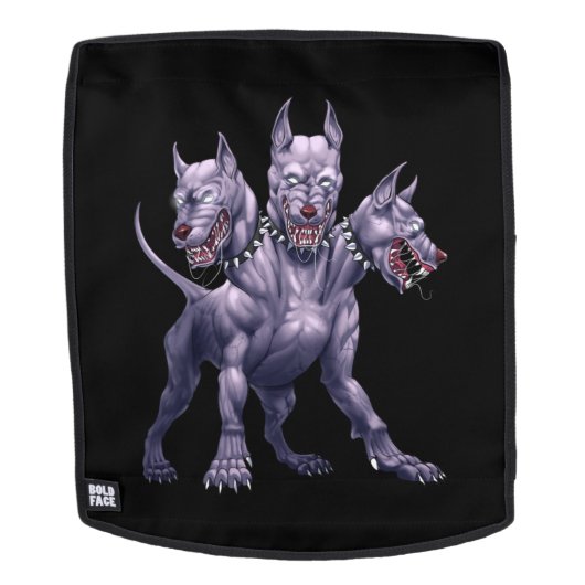 Three Headed Dog Cerberus Rugtassen (Verwijderbaar gezicht)