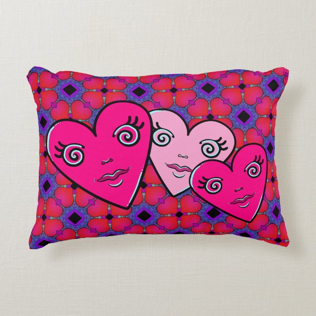 Three Hearts  Accent Kussen (Voorkant)